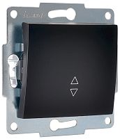 Переключатель без рамки Lezard Karina 1-кл. проходной черный бархат  картинка